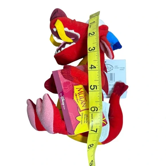 Disney Store Mulan Mushu Plush Dragon Bean Bag with Sound Tags 1998  NO Sound #1 - Picture 9 of 10